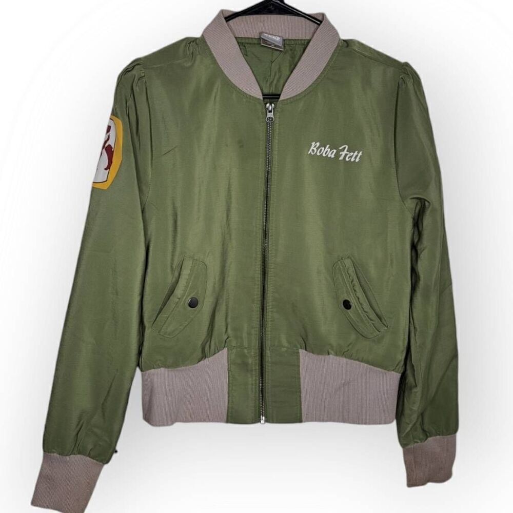 Hot Topic Her Universe Star Wars Boba Fett Girls Bomber Jacket size Medium